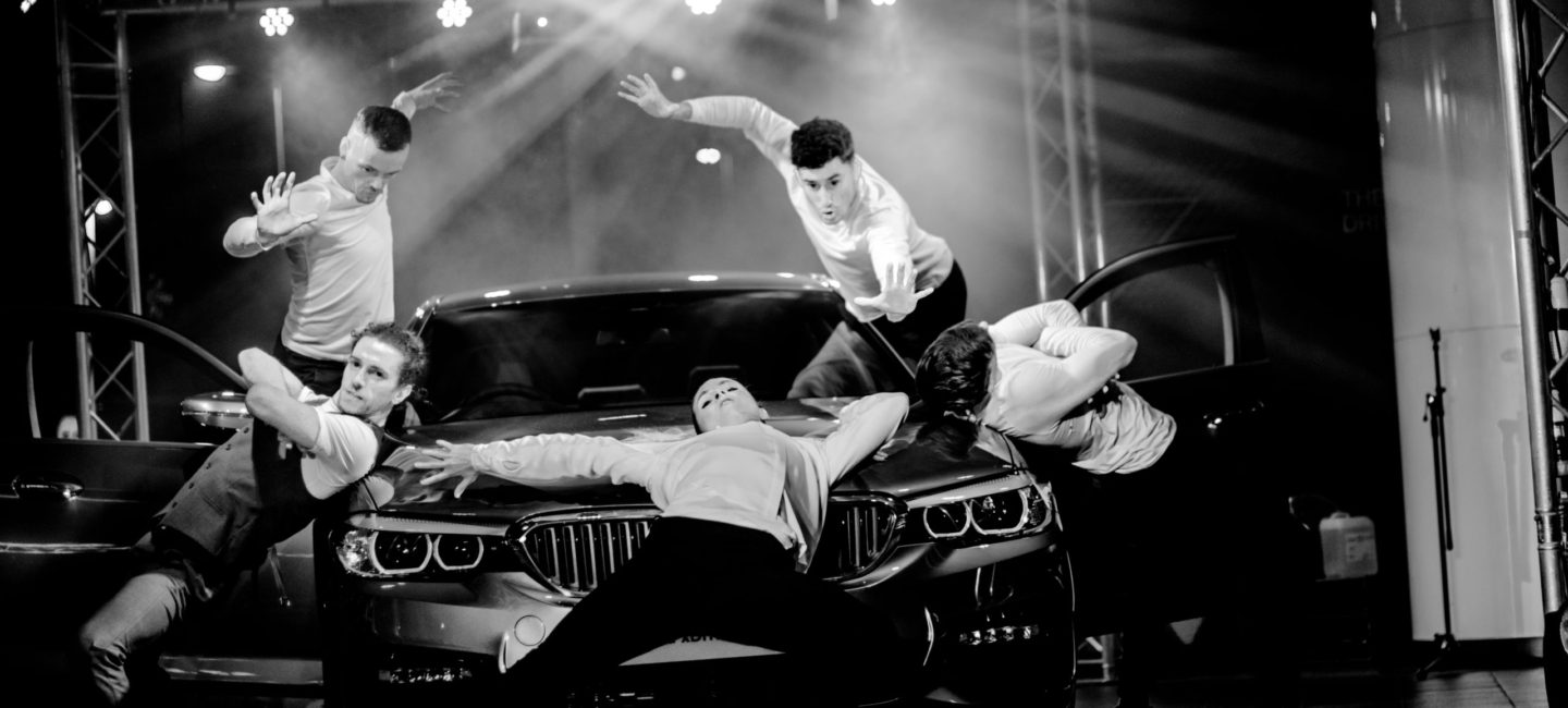 Dancers on the car
